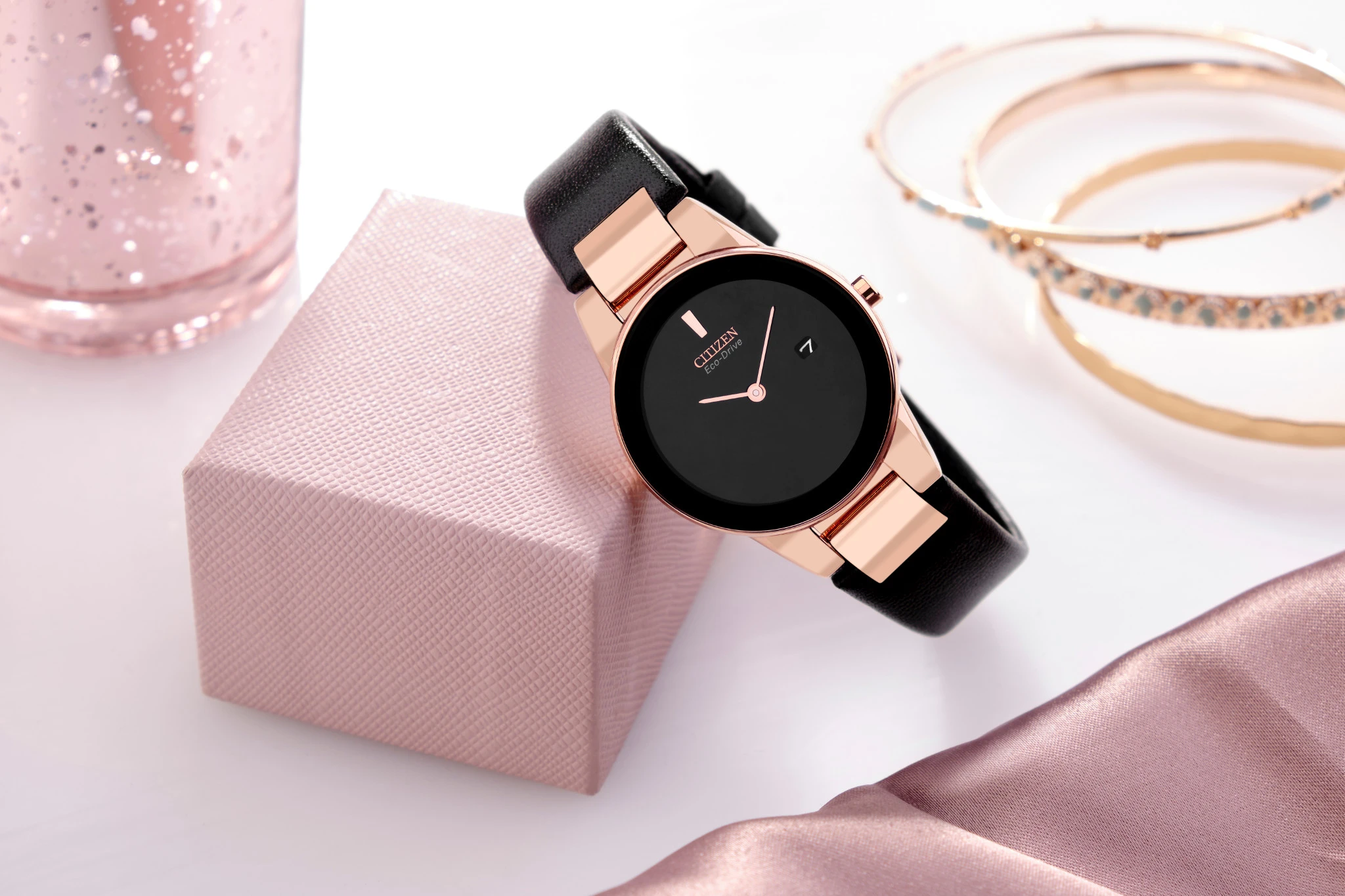 Citizen Axiom Ladies Eco-Drive Black Stainless Steel Watch